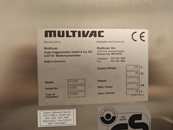 Used Multivac R 230 Rollstock Thermoformer - New in 2001 - #4588095