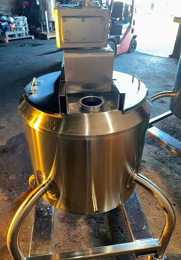 Used Tank, 35 Gallon, 316L Stainless Steel, Jacketed, Scrape Agitated, Feldmeier #S745368