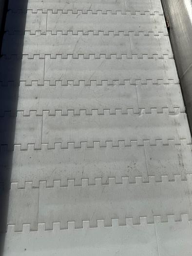 Used Conveyor, Belt, 12" Wide X 10'6" Long, Stainless Steel, Washdown #S745473