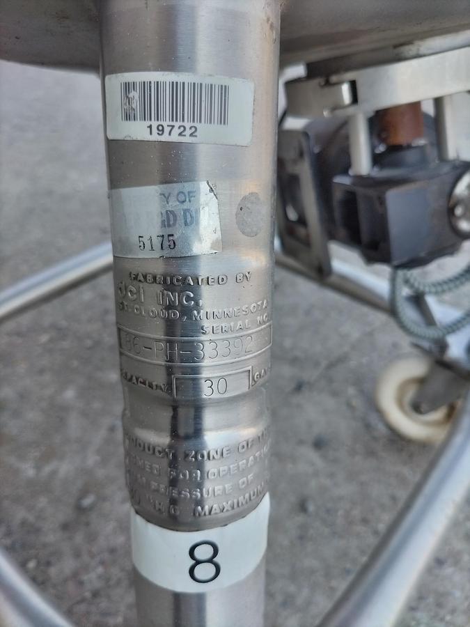 Used Tank, 30 Gallon, DCI, Jacketed, Agitated, Stainless Steel, #5991470