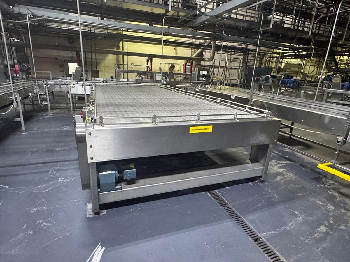 Used Bottling Line, 600–800 BPM, US Bottlers Filler, Sidel Labeler, Kisters TSP100V Shrink Wrapper, #5991609