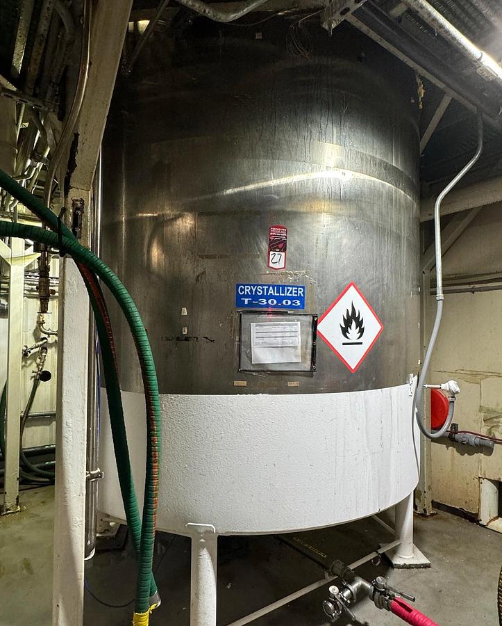 Used Reactor, 1,000 Gallon, 316L Stainless Steel, Brighton, Pfaudler Agitator, #5991814