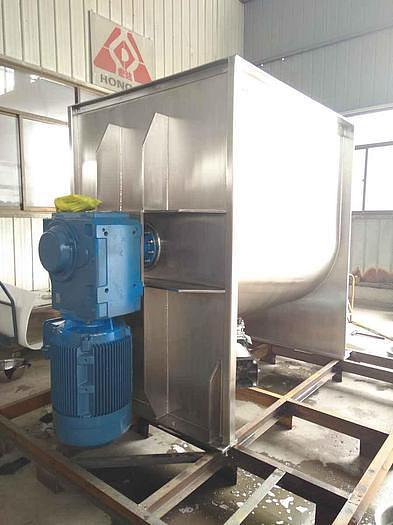 New 75 Cubic Foot Stainless Steel Ribbon Mixer, 15 HP