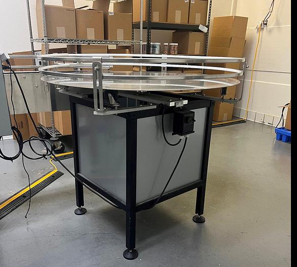 Used Table, Accumulation, Rotary Unscrambling, 42", Stainless Steel, Variable Speed #C745457
