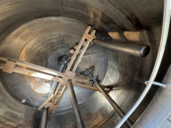 Used Tank, 1,700 Gallon Stainless, Jacketed, Dbl Agitation, #5990995