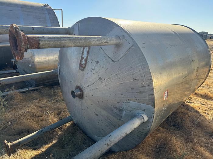 Used Tank, 2,000 Gallon, 316 Stainless Steel, 6' x 9', #5991032