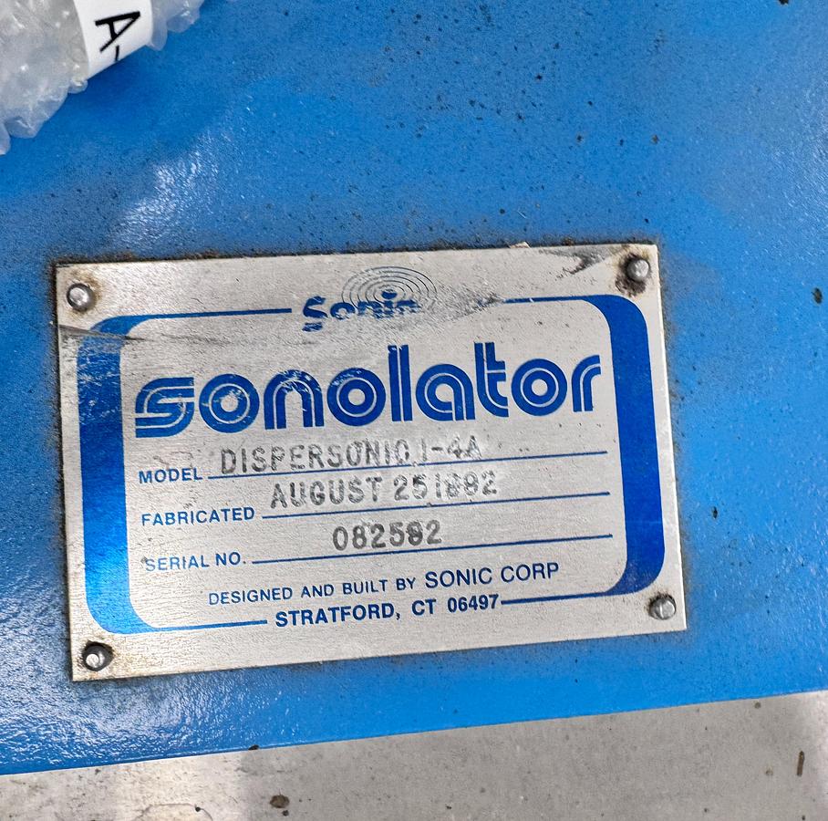 Used Homogenizer, High Pressure, Sonic Sonolator, A15-ISO-10A, 3 HP, #