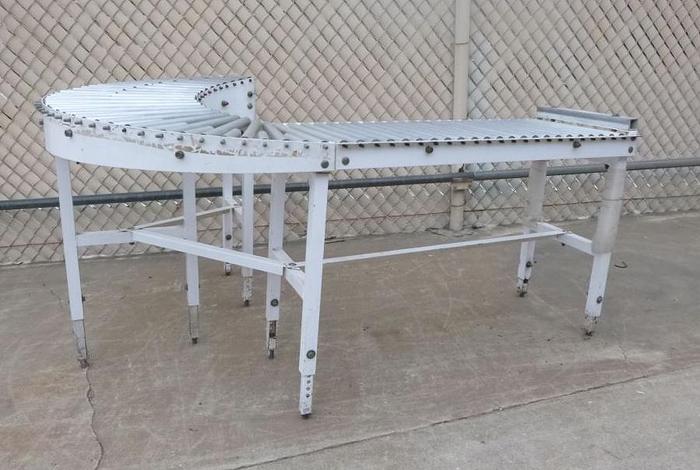 Used Conveyor, Roller, 17" x 60', Adjustable Height, 180 Degrees, #S743801