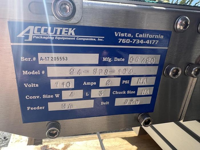 Used Labeler, Pressure Sensitive, Accutek, Labelette SPS-104, 45 CPM #C745099