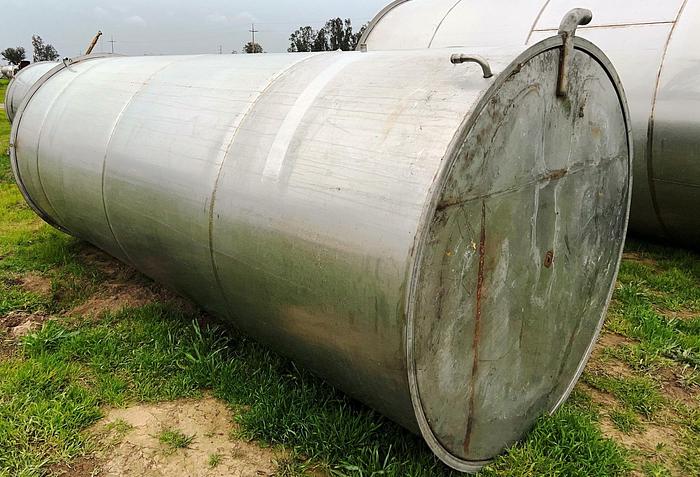 Used Tank, 2,400 Gallon, Stainless Steel, 5'9" x 14', Single Wall #S745017