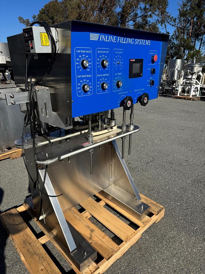 Used Jar Filling & Capping Line, Inline Filling Systems, Piston Filler, Capper & Cap Feeder, #5991602