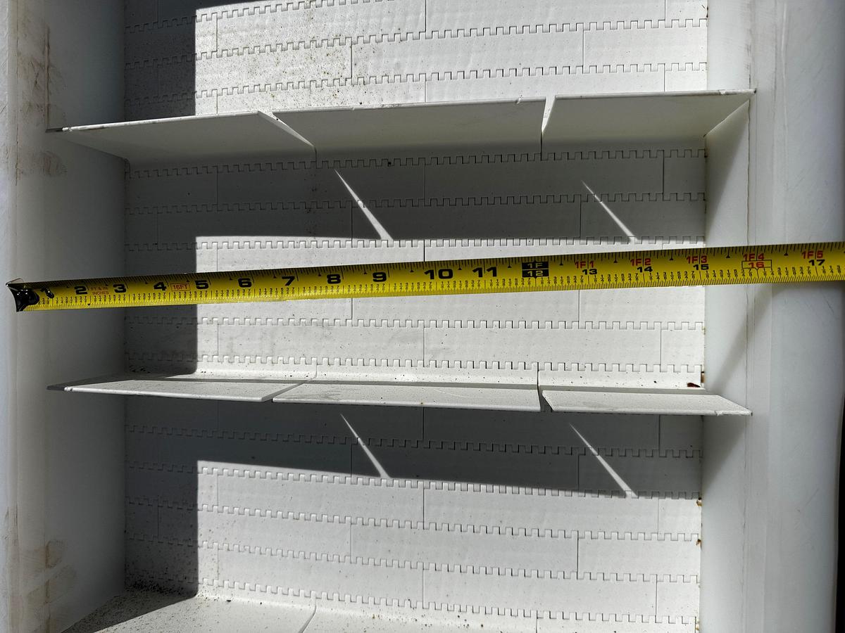 Used Conveyor, Belt, 16-1/2"W x 15'L, Incline, Cleated, Stainless Steel, #