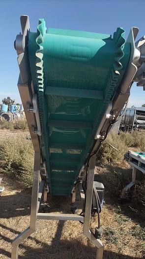 Used Conveyor, Belt, Incline, Cleated, Stainless Steel, 16"x78", Andgar, 1 HP #C745227