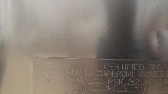 Used Kettle, 40 Gallon, Stainless Steel, Garland, Mdl K40S-L 8E6892 #S745068