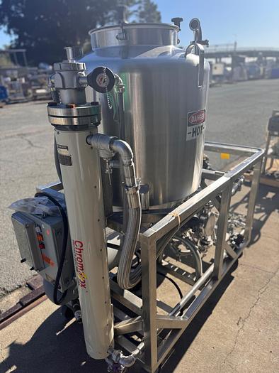 Used CIP, 1-Tank, 100 Gallon, Heat Exchanger, Chromalox Heater, Pumps, #5991176