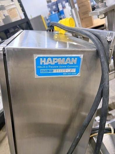 Used Conveyor, Screw, 4” wide x 12’ Long, Hapman, Stainless Steel #5880235