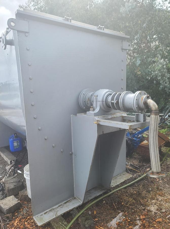 Used Mixer, Ribbon, 200 CF, Stainless Steel, Jacketed, Hollow Ribbons