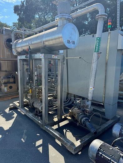 Used Heat Exchanger, Shell & Tube, 500 SF, Stainless, Vacuum, #5991130