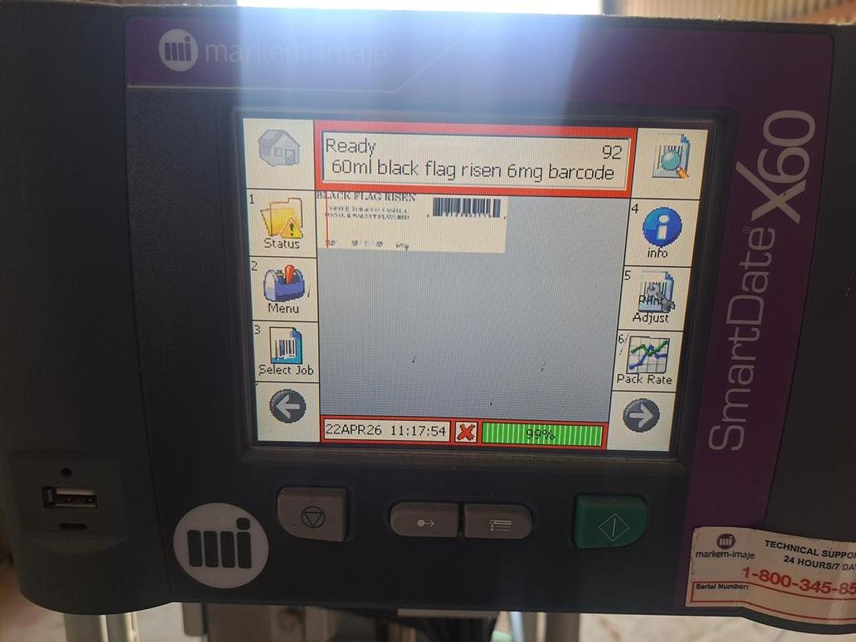 Used Printer, Thermal Printer, Markem-Imaje SmartDate X60, 2014 #S745249