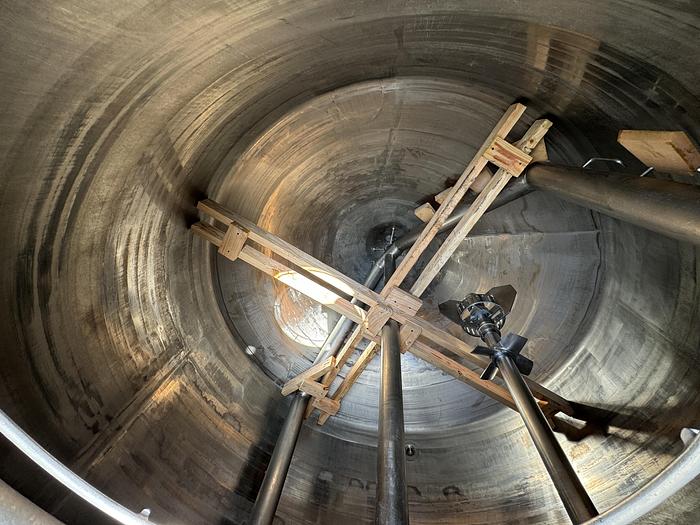 Used Tank, 1,700 Gallon Stainless, Jacketed, Dbl Agitation, #5990995