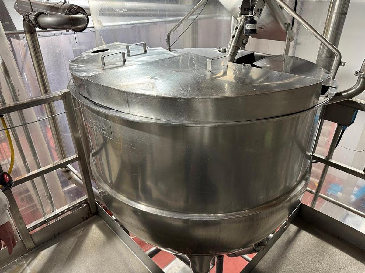 Used Kettle, 500 Gallon, Groen, Cook Mixer, Jacketed, Scrape Agitated, Stainless Steel, #5991713