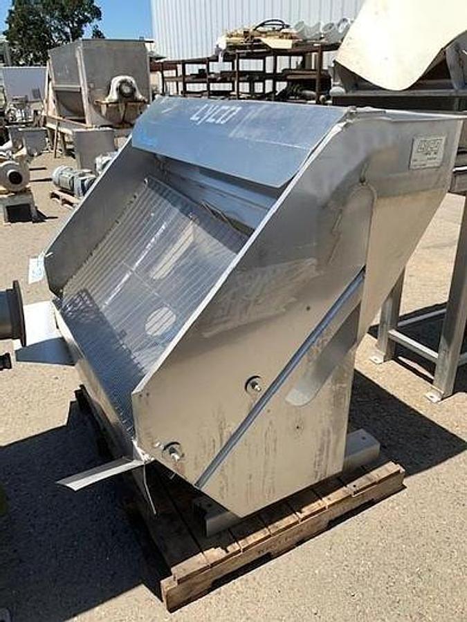 Used Screen, Dewatering, Lyco, Wastewater Wedge Wire Screen, 48" Wide, Stainless Steel, 