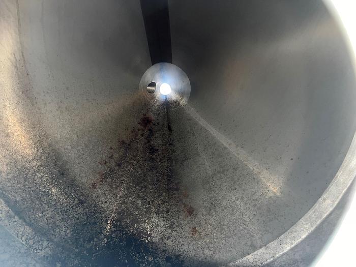 Used Hopper, 10 Cubic Feet, Stainless Steel, Cone Bottom, Tri-Clamp
