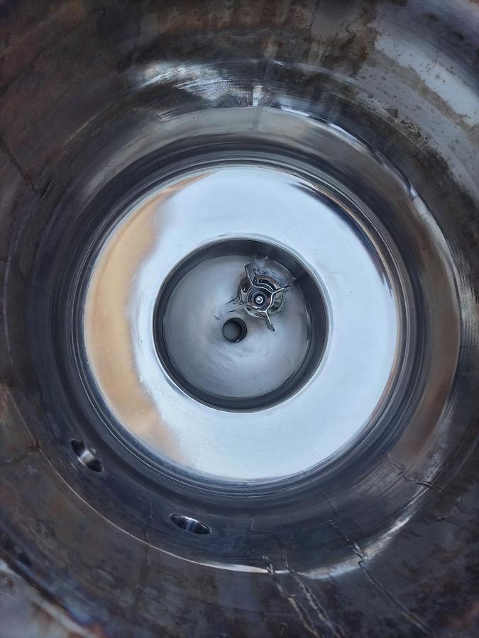 Used Tank, 13.2 Gallon (50 Liter), Pure-Flo Precision, Jacketed, Agitated, 316 Stainless, 45 PSI, #5991454