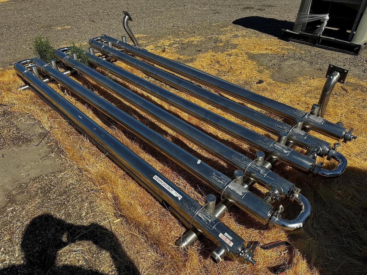 Used Heat Exchanger, Tube-in-Tube, 30 SF, 6-Pass, Allegheny Bradford, 4"/2", 100 PSI, #5991499