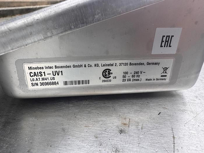 Used Scale, Platform, Minebea Intec, CAIS1-UV1, Stainless Steel, 31-1/2" x 23-1/2", 300 kg (660 lbs) Capacity, #5991280