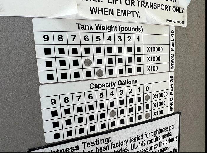 Used Tank, 4,000 Gallon, Stainless Steel, UL-142 Vessel, Modern Welding #S745125