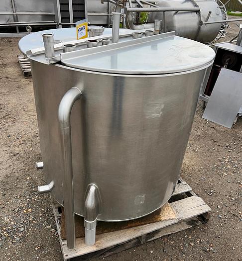 Used Tank, 250 Gallon, Stainless Steel, Dual Compartment, #S744974