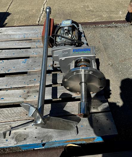 Used Mixer, Agitator, 1.5 HP, Fusion Fluid, Stainless Steel, #5880219
