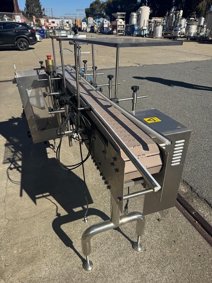 Used Conveyor, Belt, 6" X 6.5’, Stainless Steel, Plastic Belt, Air Reject, #5991590
