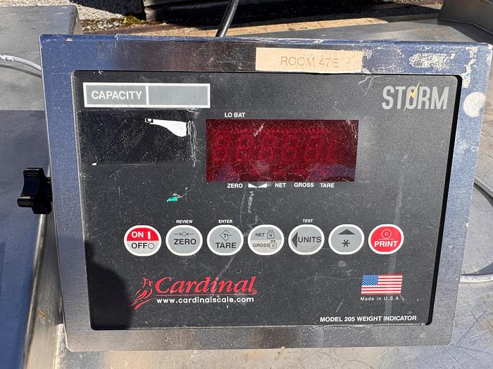 Used Scale, Platform, 30" x 30", 10,000 Pounds, Stainless Steel, Cardinal Scale, Ramps #5991251