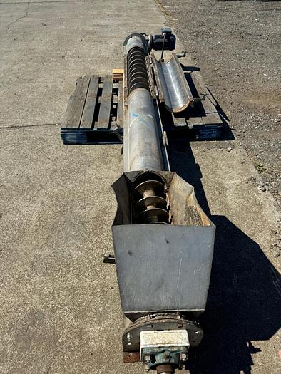 Used Conveyor, Screw, 6" x 9', Stainless Steel, 1 HP, Incline - #5991118