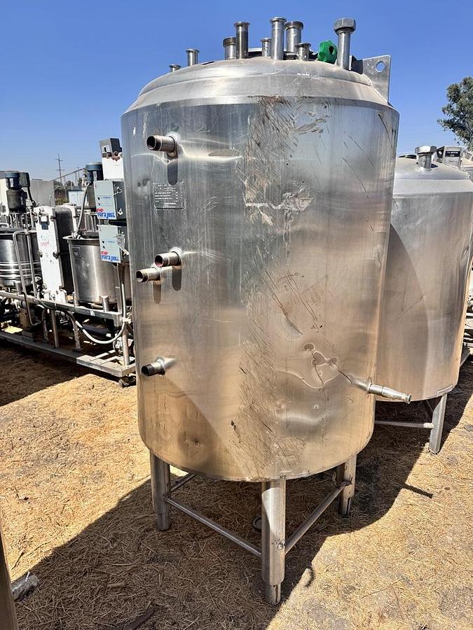 Used Tank, 200 Gallon, Stainless Steel, Jacketed, Cherry-Burrell, #5991980
