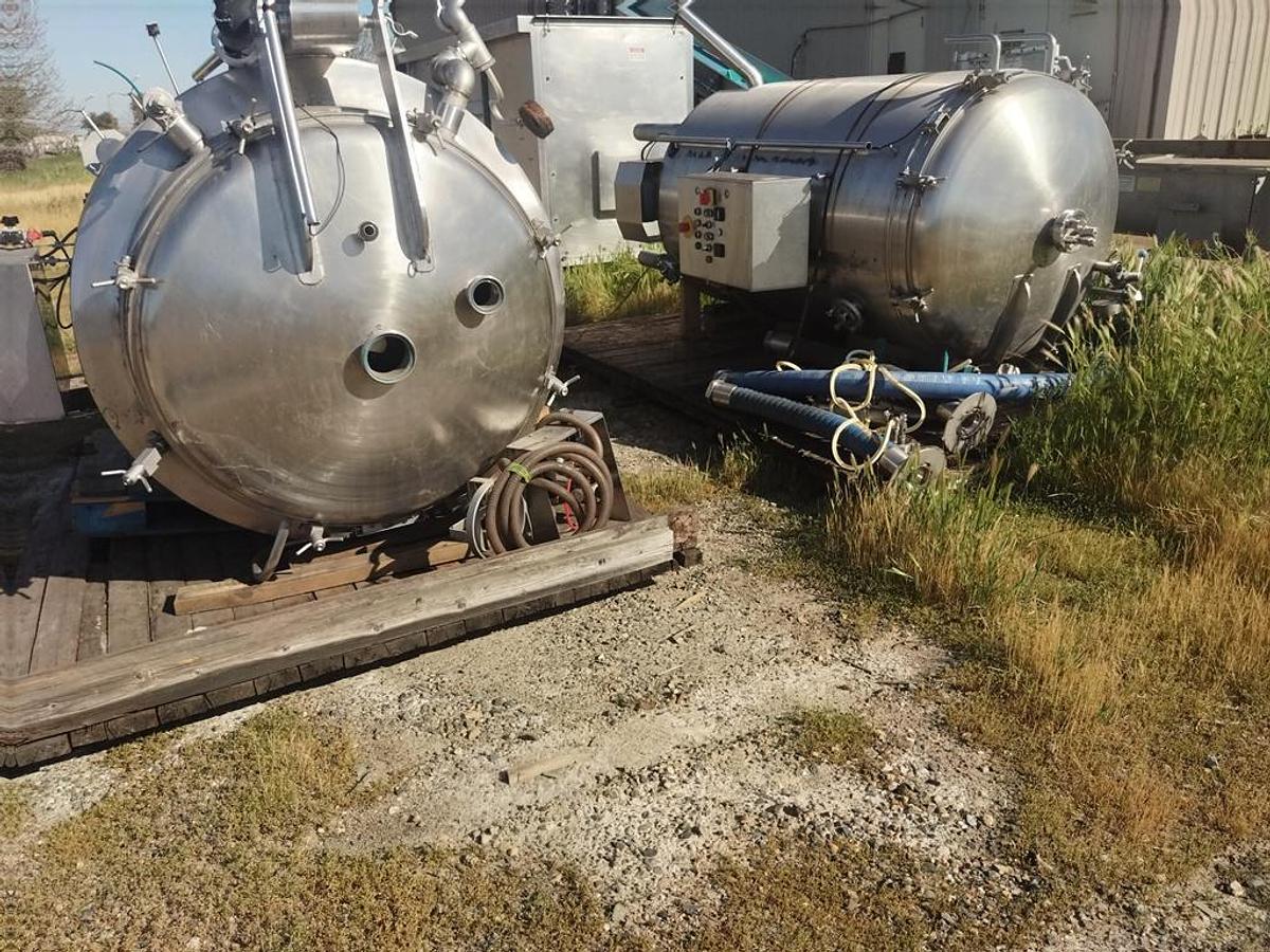 Used Tank, 130 Gallon, DC Norris, Glycol Jacketed DA Cooling Vessel, Scrape Surface, #