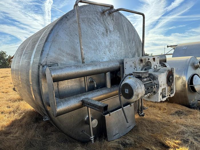 Used Tank, 6,000 Gallon, 316 Stainless Steel, Jacket, Double Agitation, #5991018