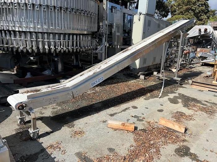 Used Conveyor, Belt, 14" x 19'6", Stainless Steel, Variable Speed, Incline #S744620