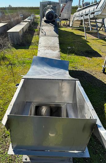 Used Conveyor, Screw, 12" Diameter X 12' Long, Stainless Steel, Inclined #S745475