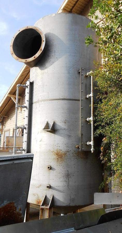 Used Tank, 1,600 Gallon, 316 Stainless Steel, 60" x 11', Carbon Steel Legs #S742089