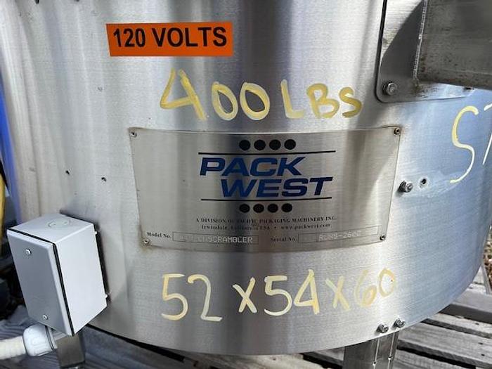 Used Table, Accumulation, 48", Stainless Steel, Unscrambler, PackWest #S745238