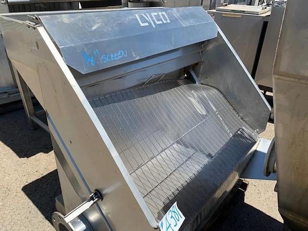 Used Screen, Dewatering, Lyco, Wastewater Wedge Wire Screen, 48" Wide, Stainless Steel,
