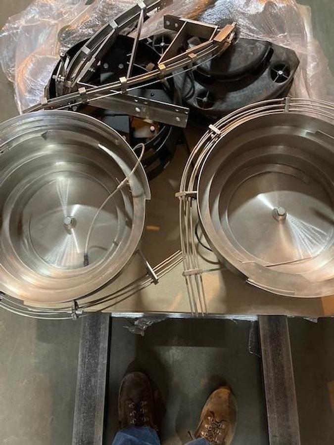 Used Bottling Line, Chinese-Made, 2-Head Servo Filler, Capper, Labeler, Jacketed Hopper, Conveyors, #