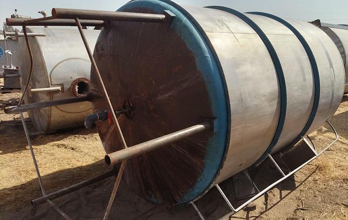 Used Tank, 2,000 Gallon, Stainless Steel, 6' X 9' #S745305