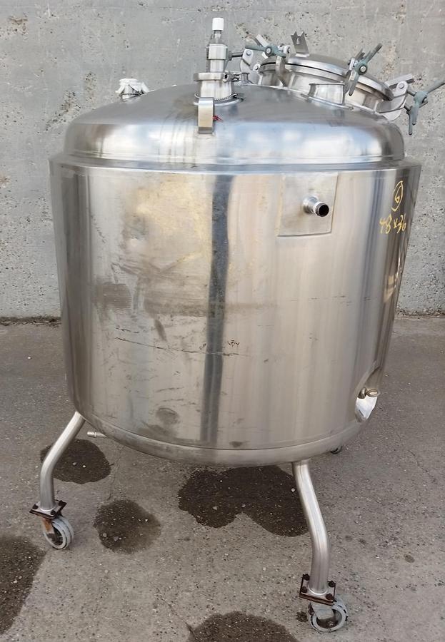 Used Tank, 264 Gallon (1,000 Liter), Mueller, Jacketed, Stainless, 35 PSI / Full Vacuum, #5991457