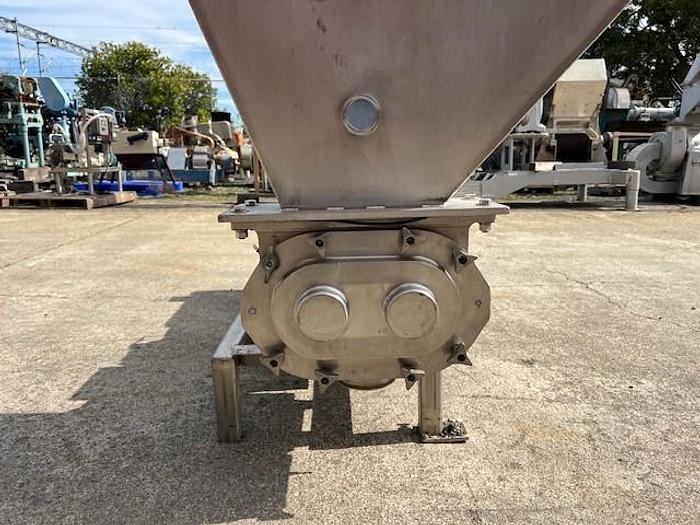Used Pump, Positive, Waukesha, Model 224, 10 HP, Rectangular Flange, Feed Hopper #S745409