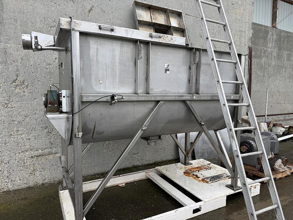 Used Mixer, Ribbon, 90 CF, 316L Stainless Steel, Austin Mac Inc, 50 HP, #5991352