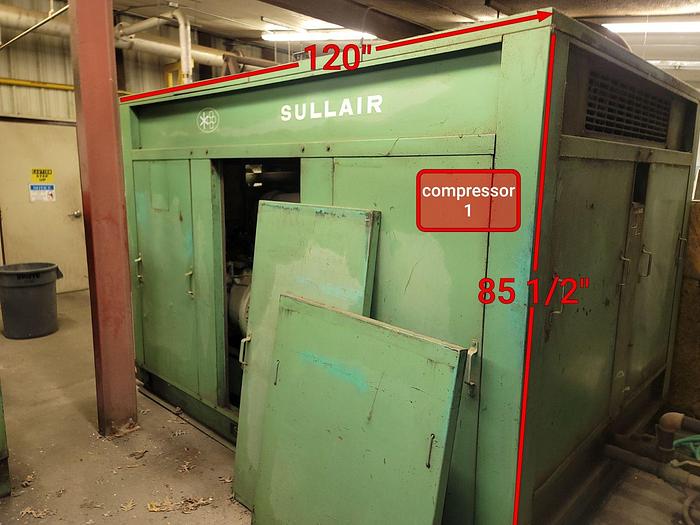 Used Compressor, 200 HP, Sullair, Model 25S-200L ACAC - #4874149